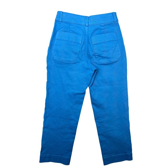 Everlane Womens Cotton Organic Stretch Chino Pants Blue Cropped Casual Size 6 - Picture 2 of 14